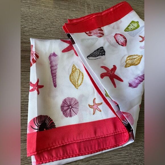 Colorful Seashell Print Scarf A1355 - Picture 4 of 4